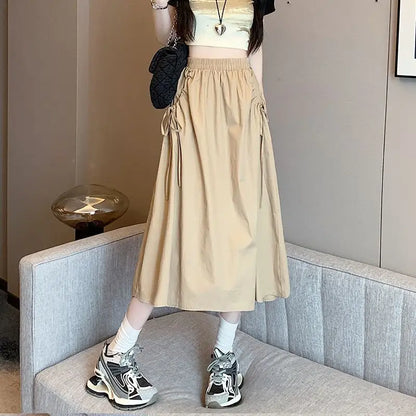 Skirts For Women Chubby Woman Skirt Drawstring Cargo New In Cheap Stylish Chic And Elegant Offer Aesthetic Hot Clothing Sales V