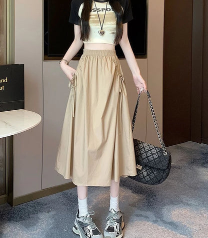 Skirts For Women Chubby Woman Skirt Drawstring Cargo New In Cheap Stylish Chic And Elegant Offer Aesthetic Hot Clothing Sales V