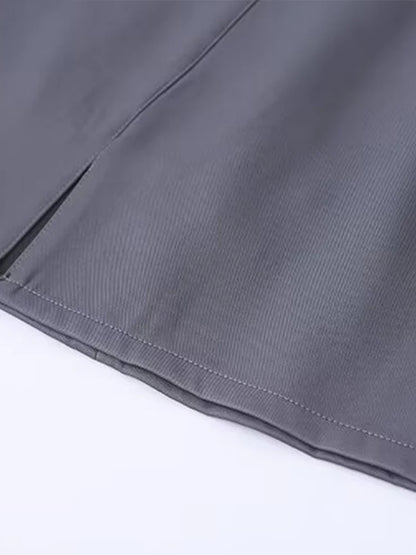 Slit skirt for women in summer high waist A-line skirt for pear-shaped body, slimming and hip-wrapped short suit skirt