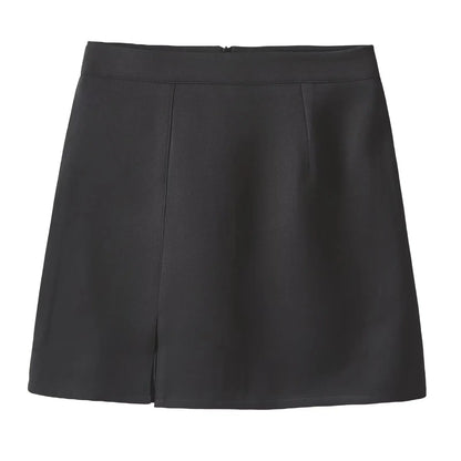 Slit skirt for women in summer high waist A-line skirt for pear-shaped body, slimming and hip-wrapped short suit skirt