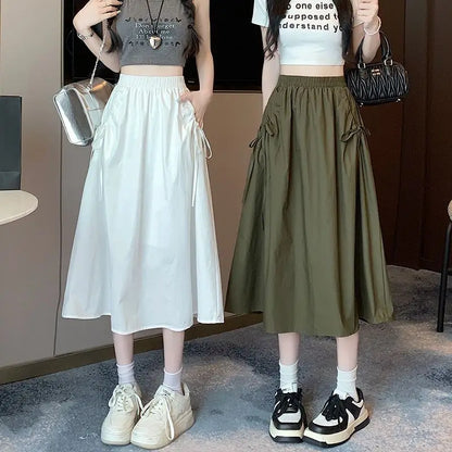 Skirts For Women Chubby Woman Skirt Drawstring Cargo New In Cheap Stylish Chic And Elegant Offer Aesthetic Hot Clothing Sales V