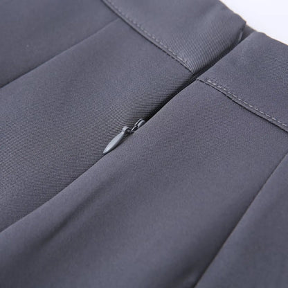 Slit skirt for women in summer high waist A-line skirt for pear-shaped body, slimming and hip-wrapped short suit skirt