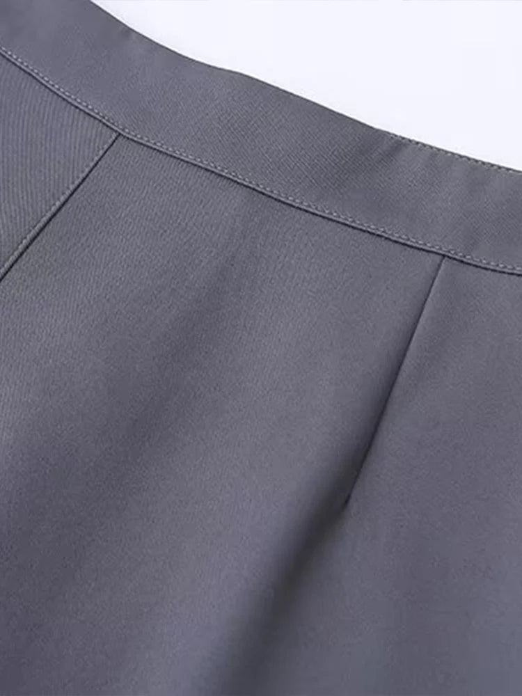 Slit skirt for women in summer high waist A-line skirt for pear-shaped body, slimming and hip-wrapped short suit skirt