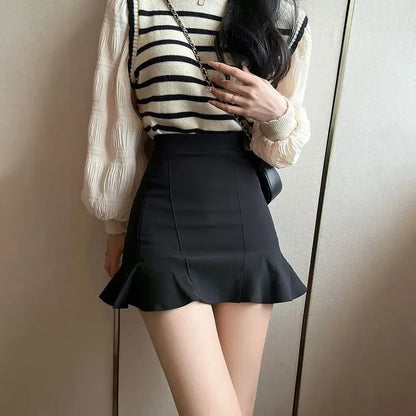 Skirts For Women Wrap A Line High Waist Tight Woman Skirt Trend Offer Aesthetic Hot Summer 2024 V Casual Premium Cheap Modest