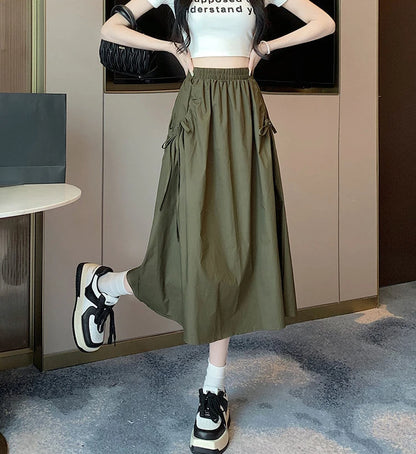 Skirts For Women Chubby Woman Skirt Drawstring Cargo New In Cheap Stylish Chic And Elegant Offer Aesthetic Hot Clothing Sales V