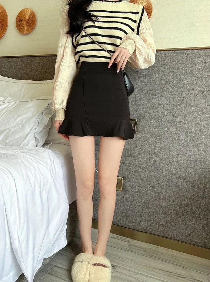 Skirts For Women Wrap A Line High Waist Tight Woman Skirt Trend Offer Aesthetic Hot Summer 2024 V Casual Premium Cheap Modest