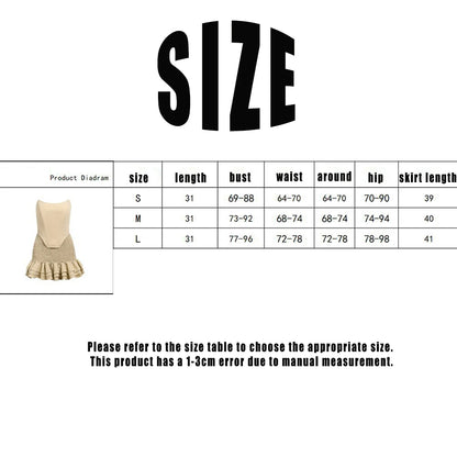 Skirt suit design sense Commuter party women's solid color elegant sexy backless sling tube top cut top high silt elastic waist