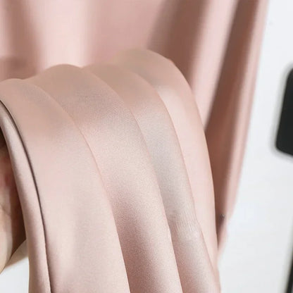 Female Skirt Elegant Temperament Ladies Solid Colour Long Skirt Suitable for Holiday Party Comfortable Knitted Milk Silk Fabrics