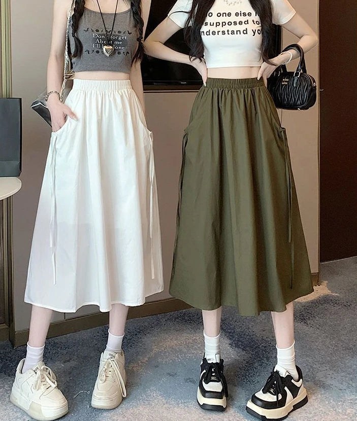 Skirts For Women Chubby Woman Skirt Drawstring Cargo New In Cheap Stylish Chic And Elegant Offer Aesthetic Hot Clothing Sales V
