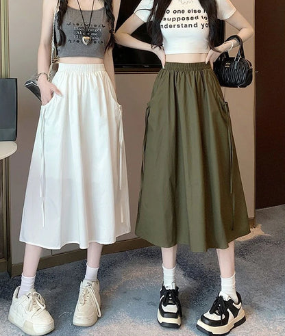 Skirts For Women Chubby Woman Skirt Drawstring Cargo New In Cheap Stylish Chic And Elegant Offer Aesthetic Hot Clothing Sales V