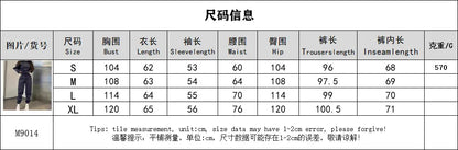 Fashion Women's Clothing 2025 Spring and Autumn Casual Solid Color Round Neck Sweater Suit Two-piece Suit
