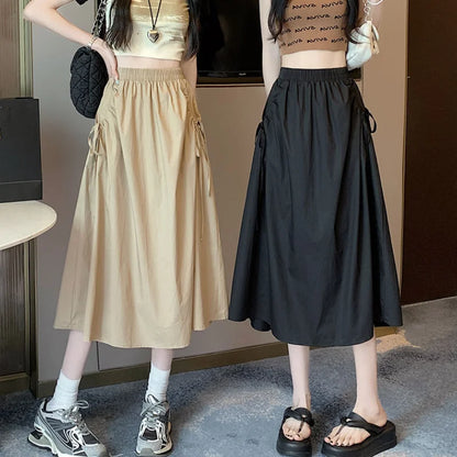 Skirts For Women Chubby Woman Skirt Drawstring Cargo New In Cheap Stylish Chic And Elegant Offer Aesthetic Hot Clothing Sales V