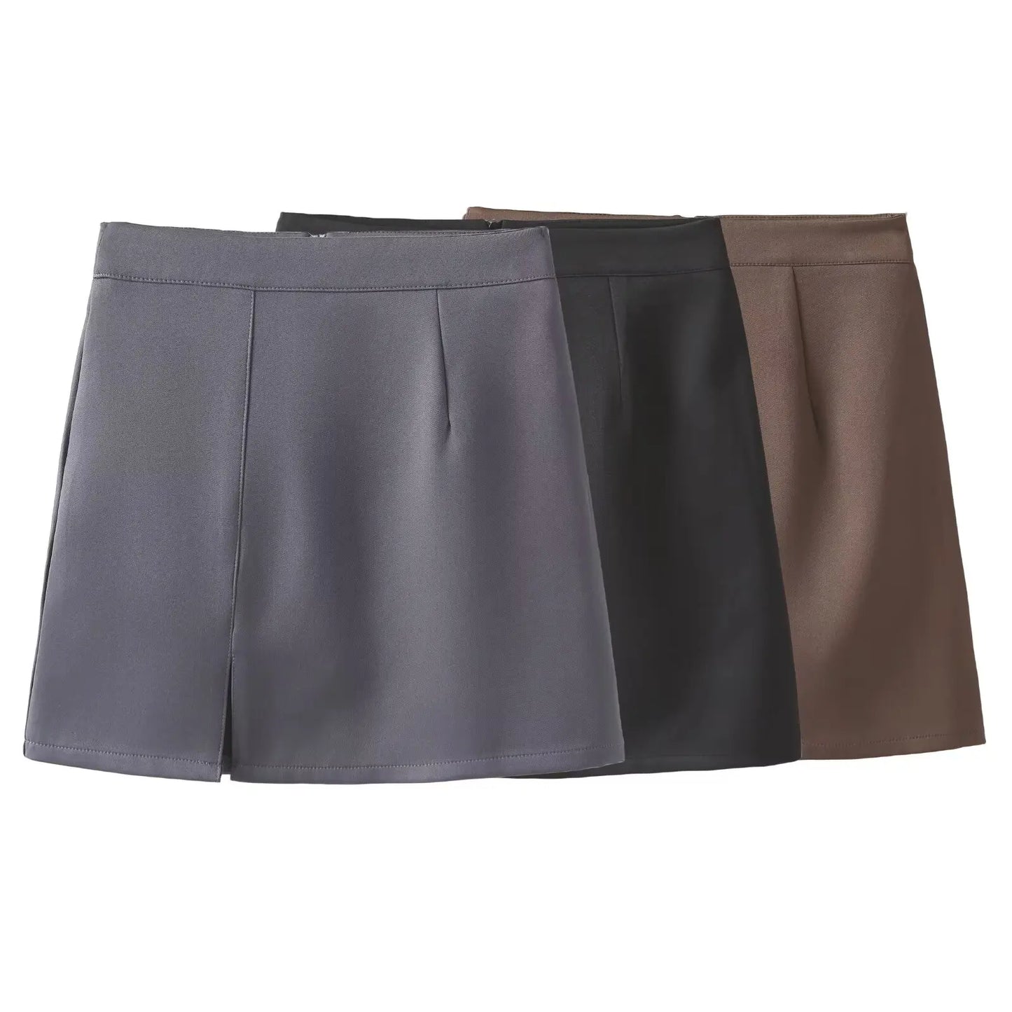 Slit skirt for women in summer high waist A-line skirt for pear-shaped body, slimming and hip-wrapped short suit skirt