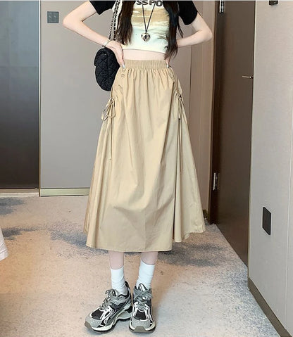 Skirts For Women Chubby Woman Skirt Drawstring Cargo New In Cheap Stylish Chic And Elegant Offer Aesthetic Hot Clothing Sales V